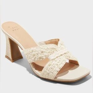 Women's Tia Mule Heels - A New Day
Cream